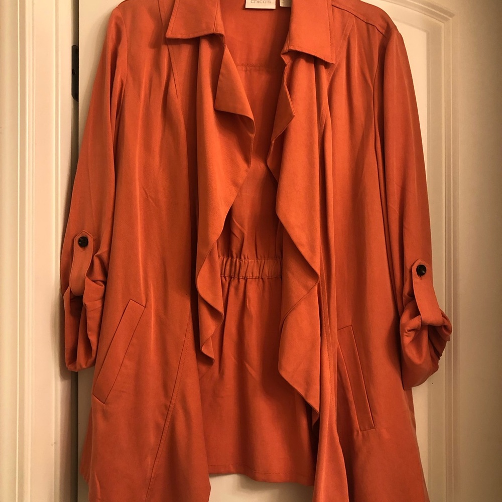 Orange Chico’s Jacket, size 2